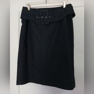 Zoey & Beth Vintage Denim Skirt NWOT Midi Removable Self Belt 90s Y2K